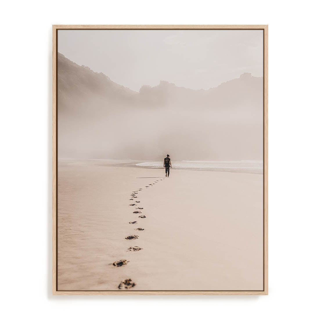 Footprints On The Beach Wall Art