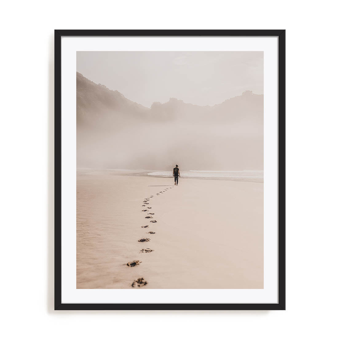 Footprints On The Beach Wall Art
