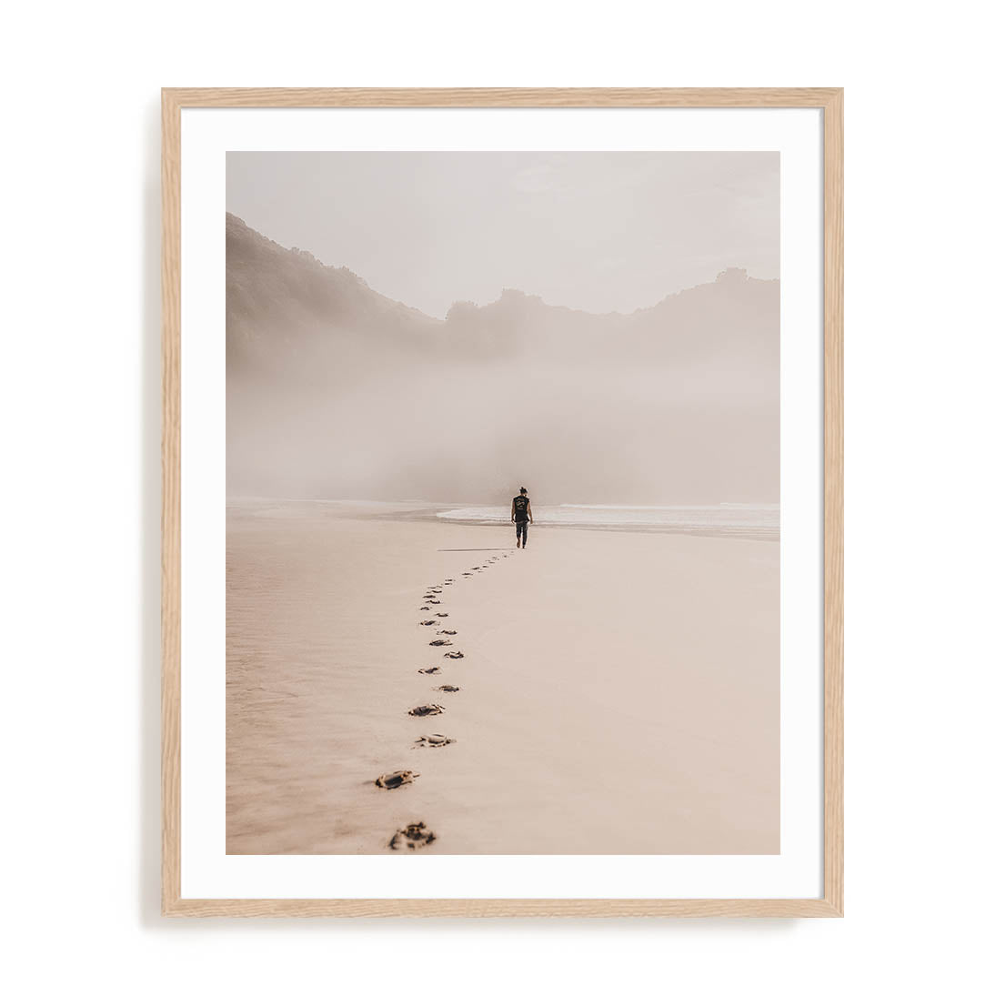 Footprints On The Beach Wall Art