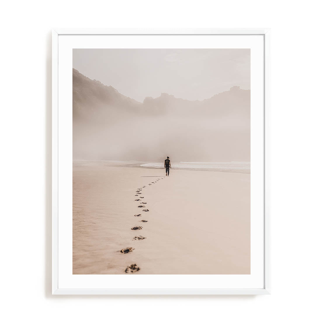 Footprints On The Beach Wall Art