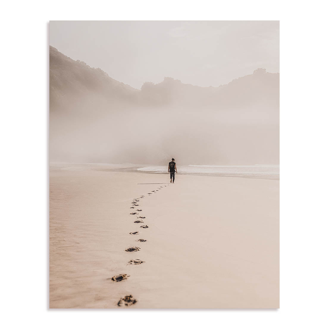 Footprints On The Beach Wall Art