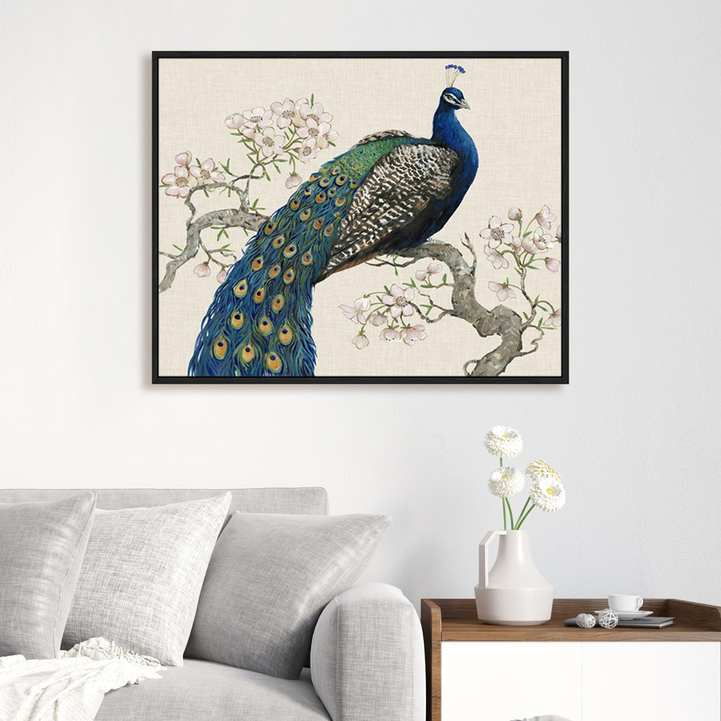 Peacock and Blossoms I
