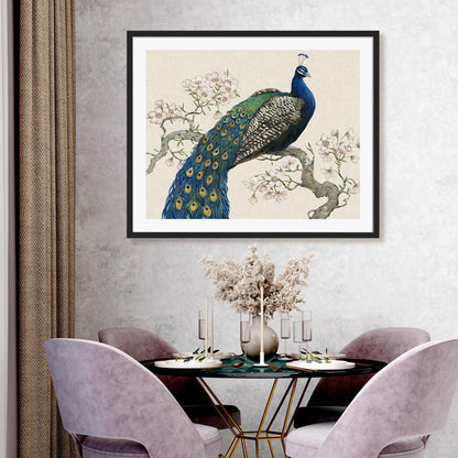 Peacock and Blossoms I
