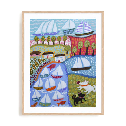 Dogs and Sailboats Wall Art