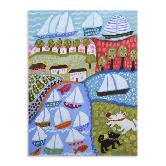 Dogs and Sailboats Wall Art