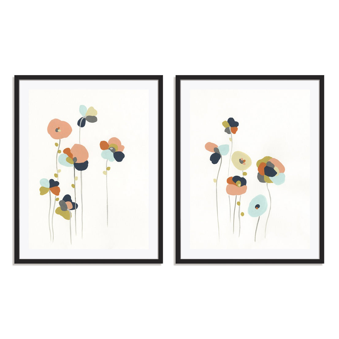 Modular Bouquet I and II Wall Art