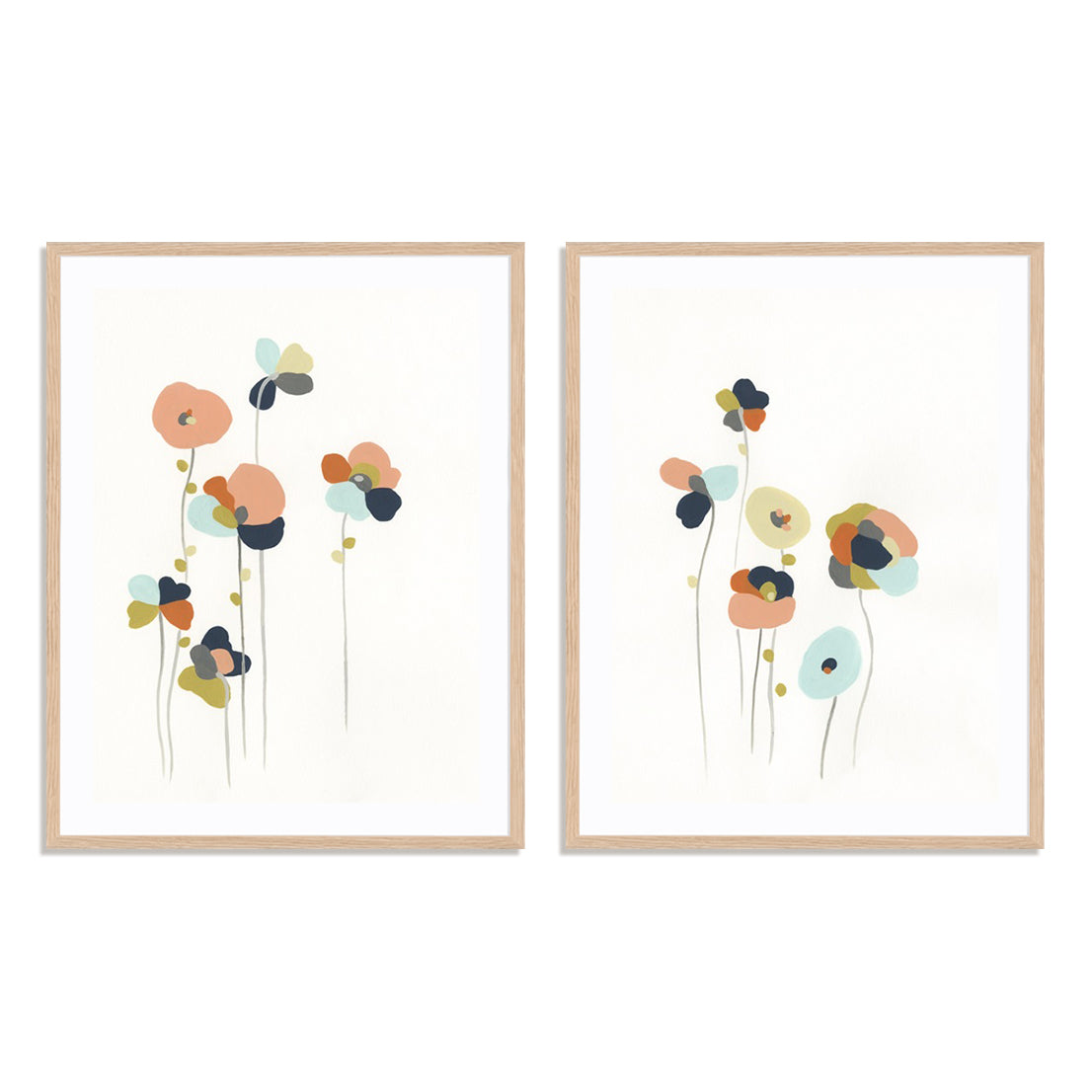 Modular Bouquet I and II Wall Art