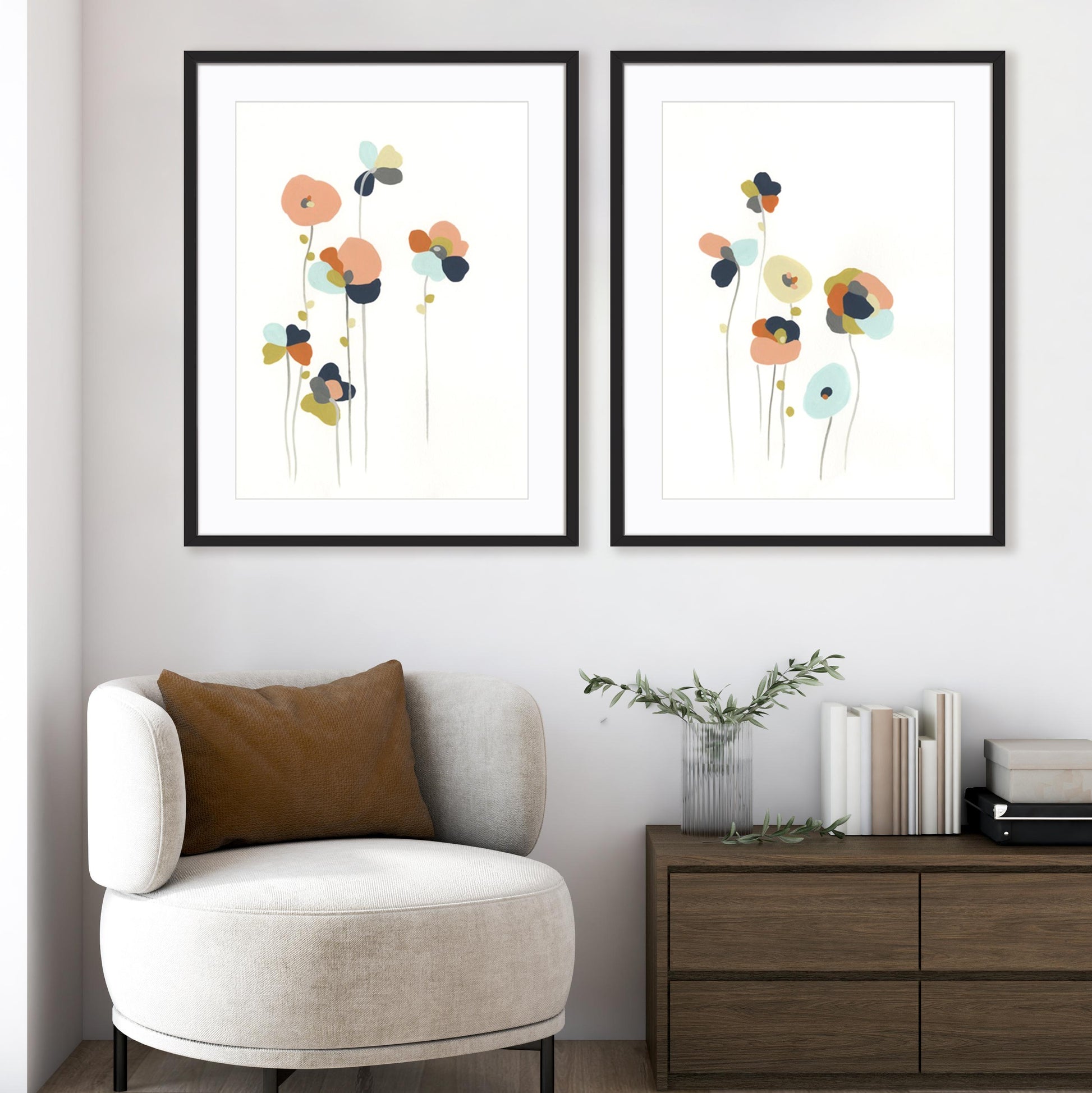 Modular Bouquet I and II Wall Art