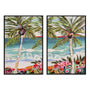 Palm Tree Wimsy I and II Wall Art