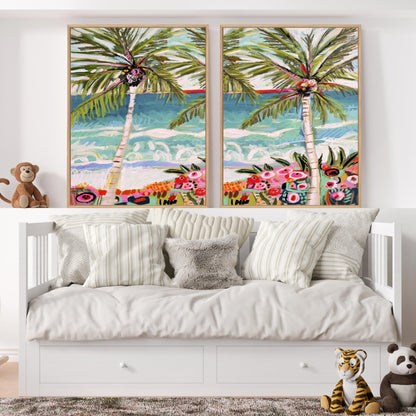 Palm Tree Wimsy I and II Wall Art