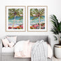 Palm Tree Wimsy I and II Wall Art