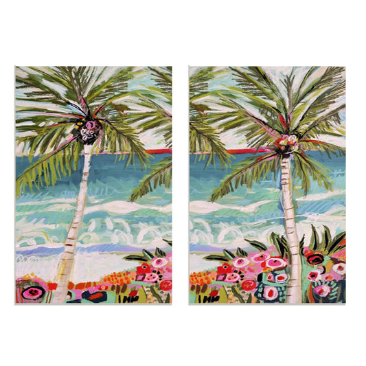 Palm Tree Wimsy I and II Wall Art