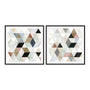 Watercolor Mosaic I and II Wall Art