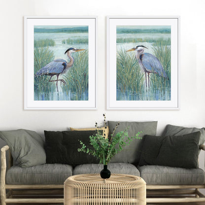 Wetland Heron I and II Wall Art