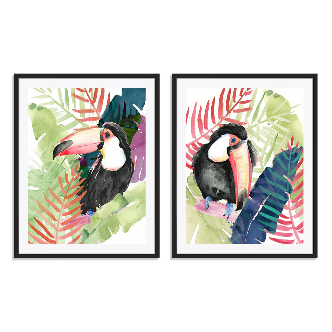 Toucan Palms II and I Wall Art