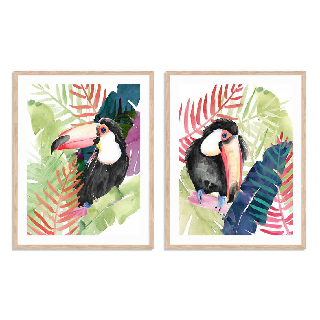 Toucan Palms II and I Wall Art