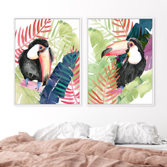 Toucan Palms II and I Wall Art