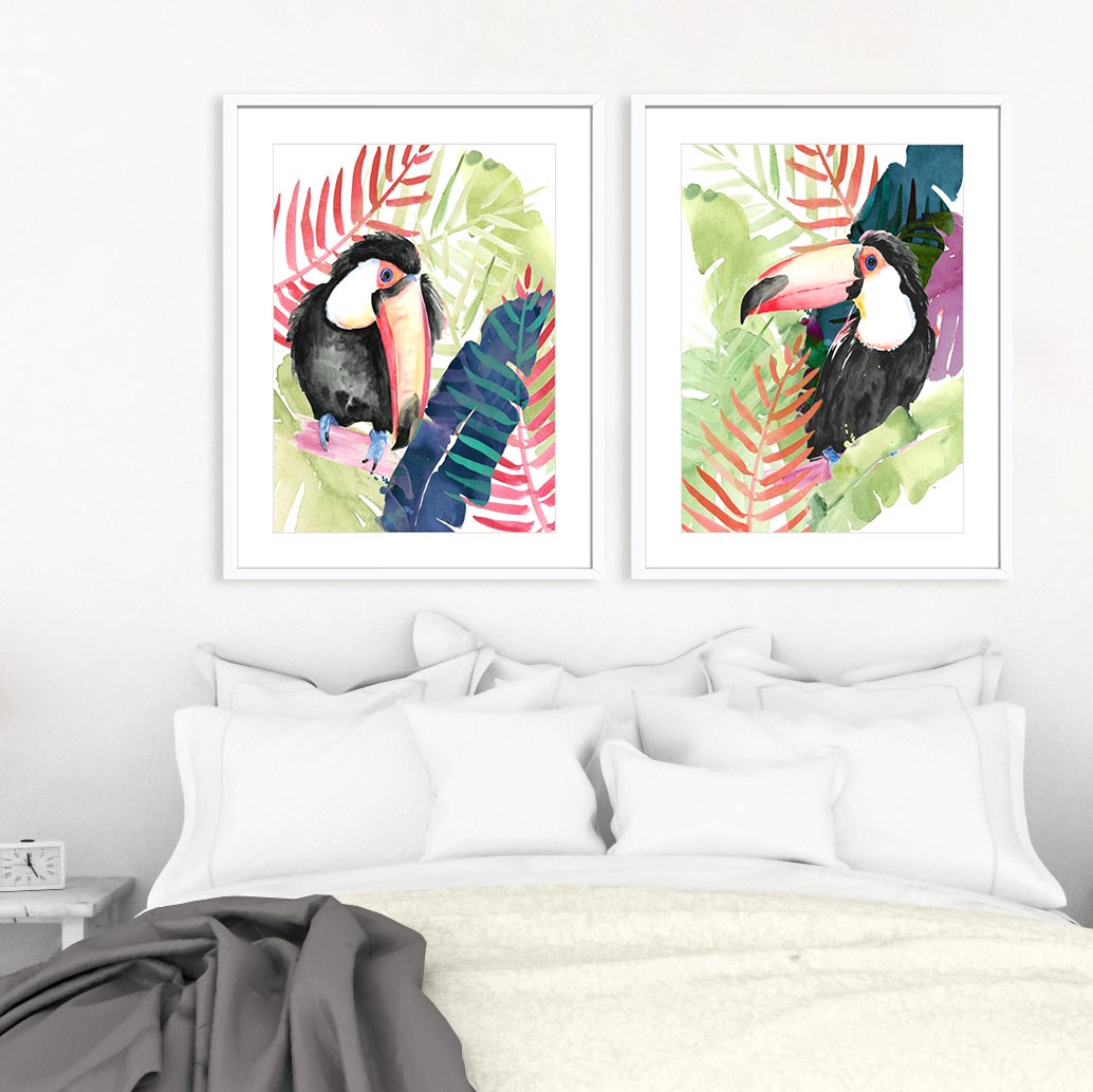 Toucan Palms II and I Wall Art