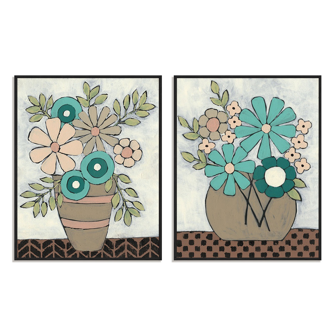 Mid Summer Bouquet I and II Wall Art