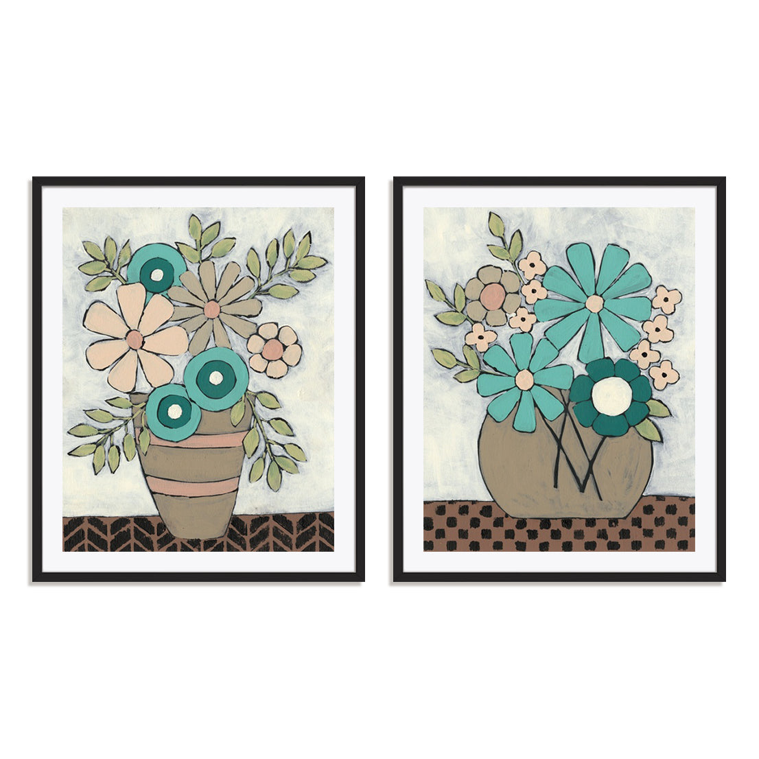 Mid Summer Bouquet I and II Wall Art