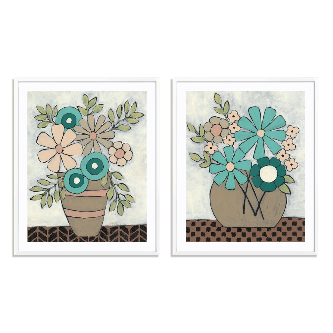 Mid Summer Bouquet I and II Wall Art