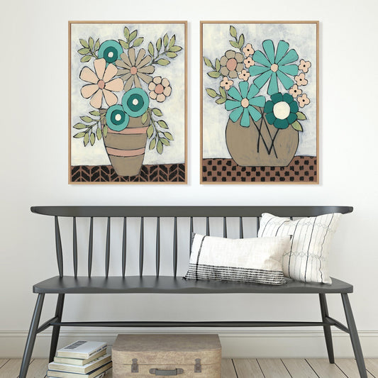 Mid Summer Bouquet I and II Wall Art