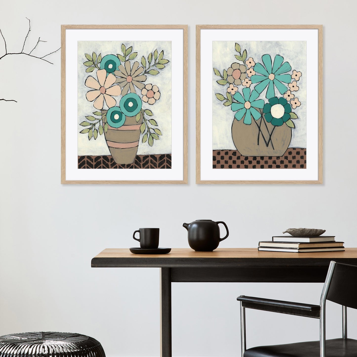 Mid Summer Bouquet I and II Wall Art