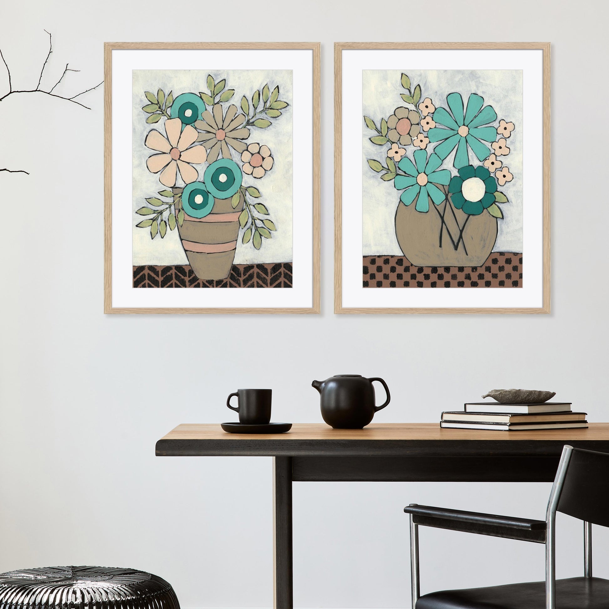 Mid Summer Bouquet I and II Wall Art