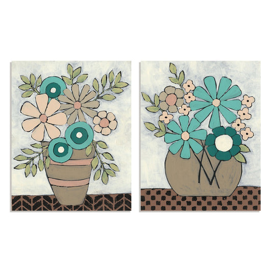 Mid Summer Bouquet I and II Wall Art