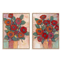 Poppies in a Vase I and II Wall Art