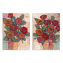 Poppies in a Vase I and II Wall Art