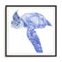 Ultramarine Sea Turtle I Wall Art #oran_black-white-border