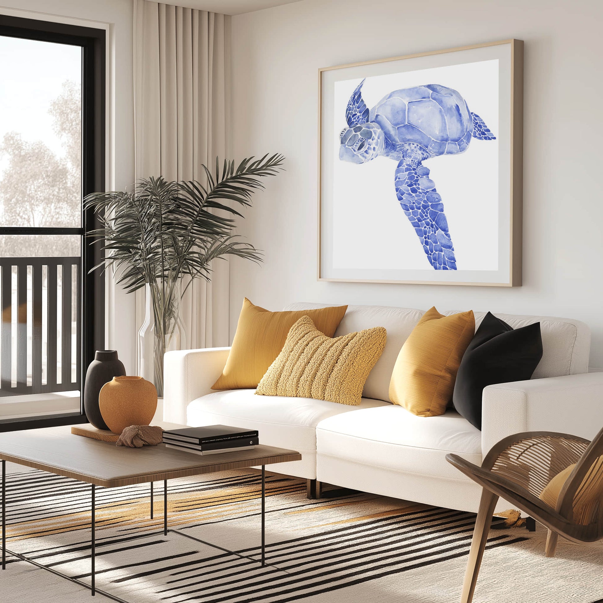 Ultramarine Sea Turtle I Wall Art