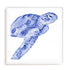 Ultramarine Sea Turtle II Wall Art #oran_white-white-border