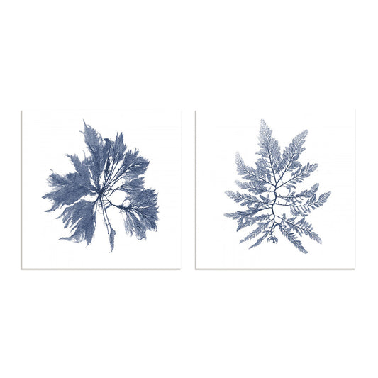 Navy Seaweed I and II Wall Art