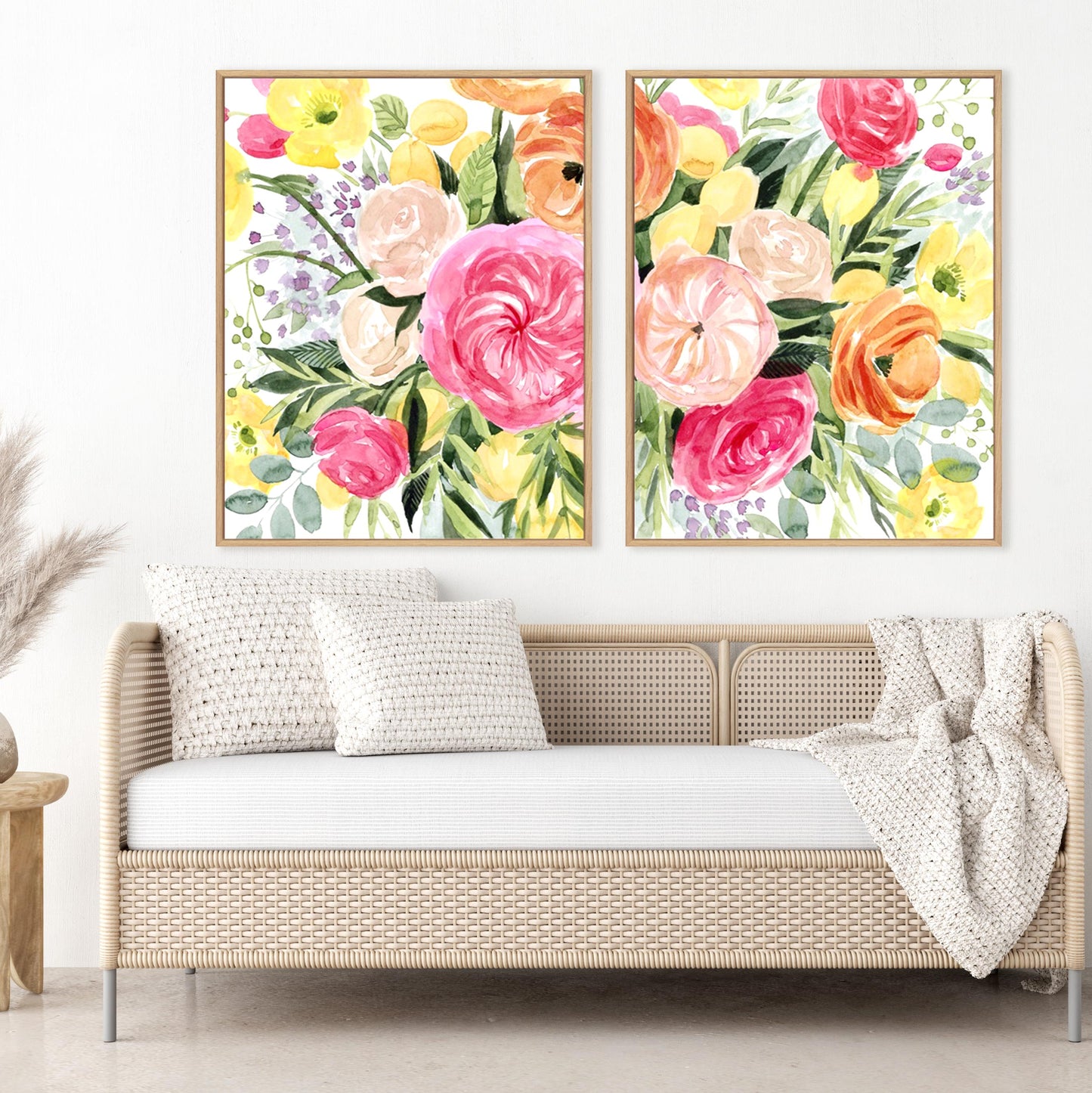 Blossomy Gathering I and II Wall Art