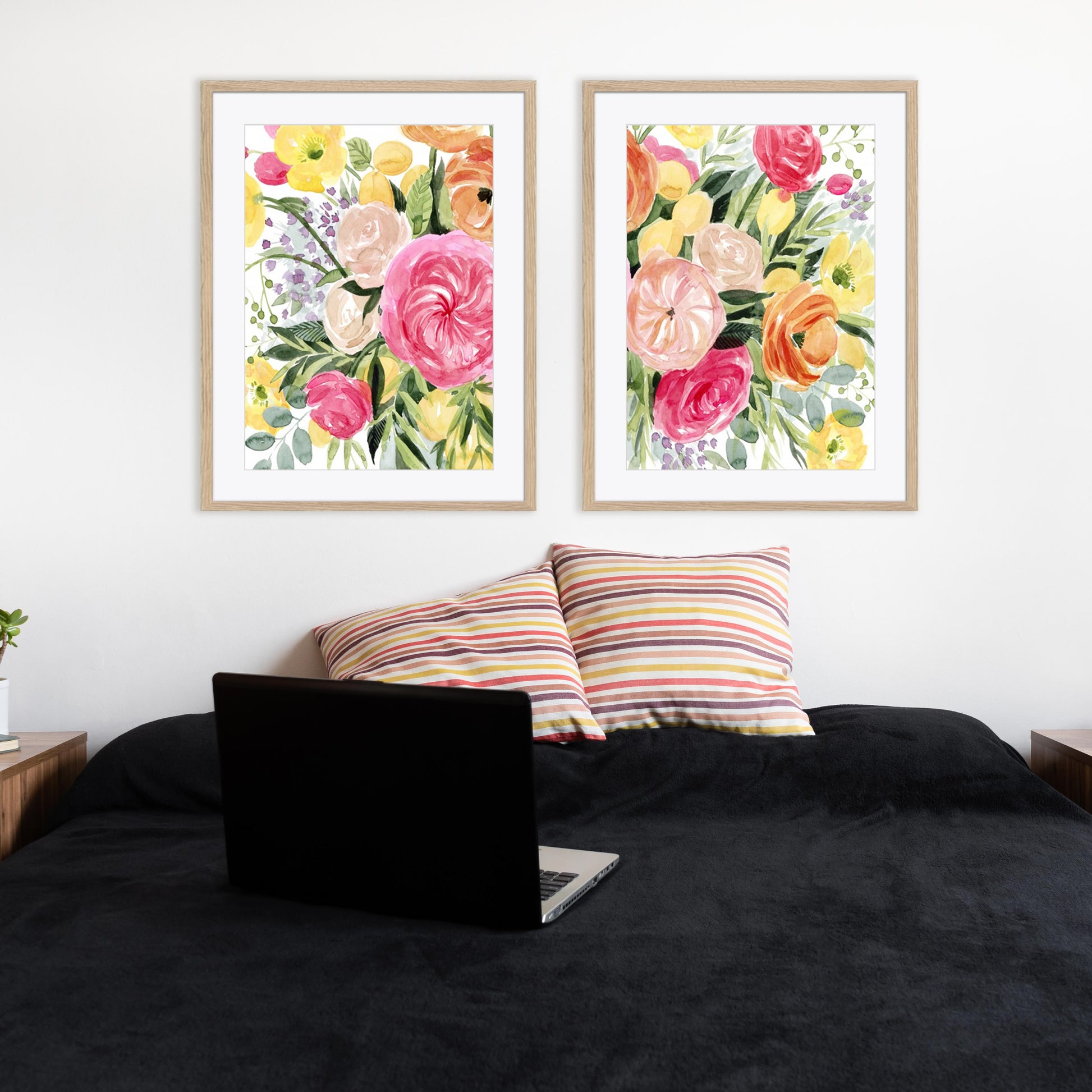Blossomy Gathering I and II Wall Art