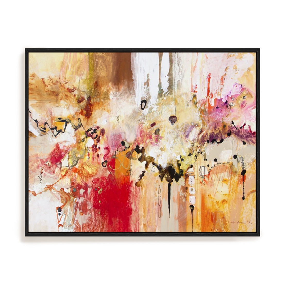 Red, White and Gold III Wall Art