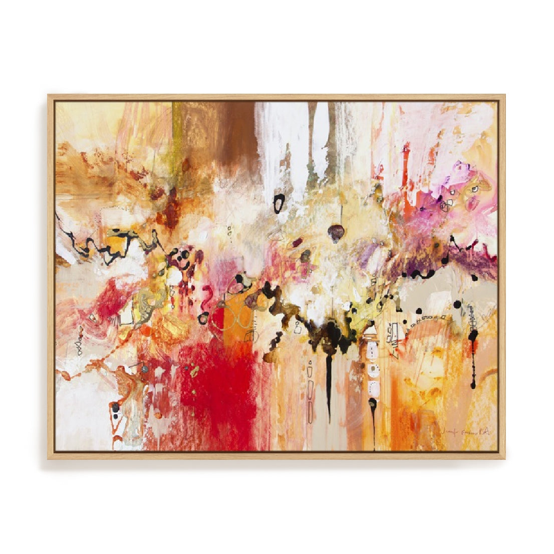 Red, White and Gold III Wall Art