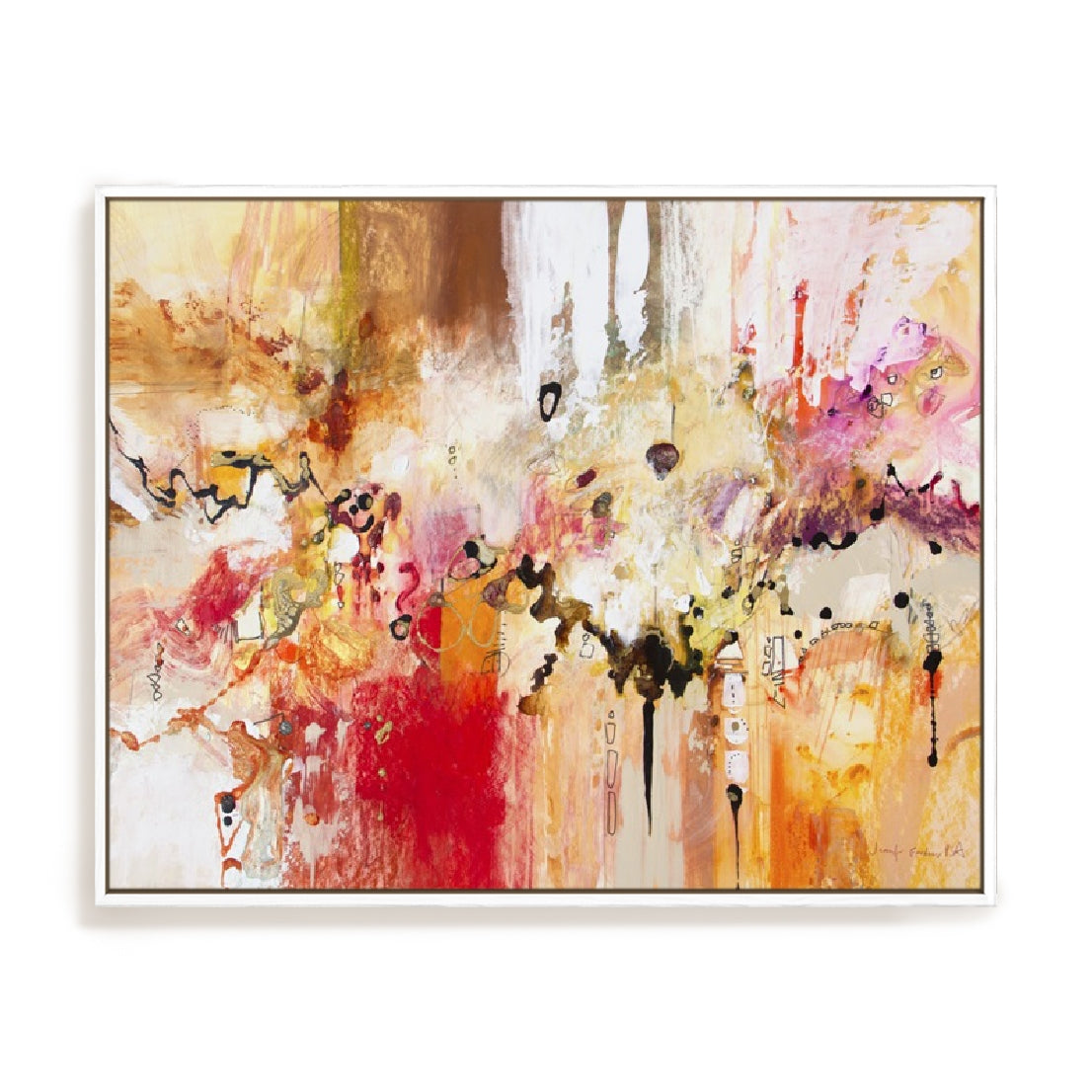 Red, White and Gold III Wall Art