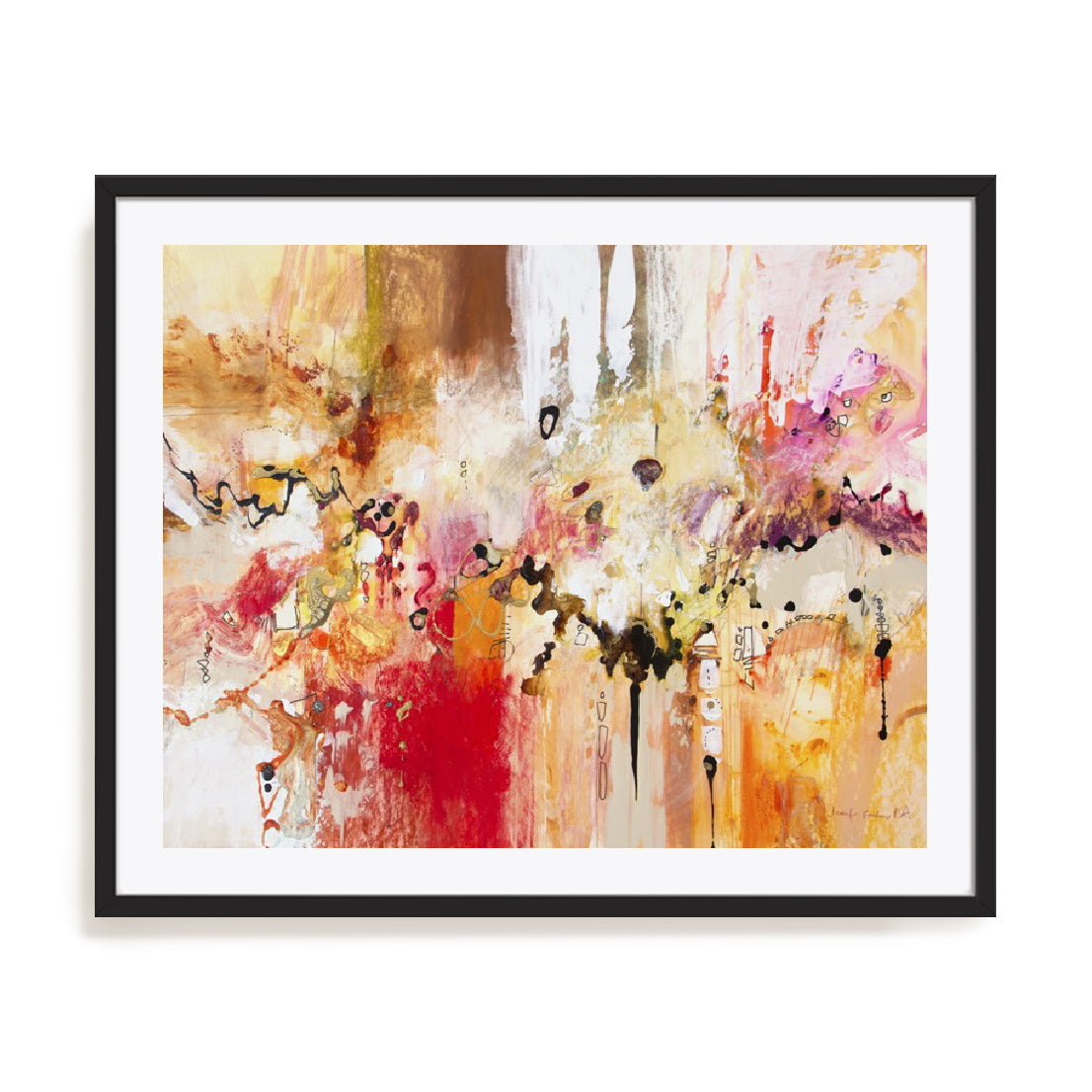 Red, White and Gold III Wall Art