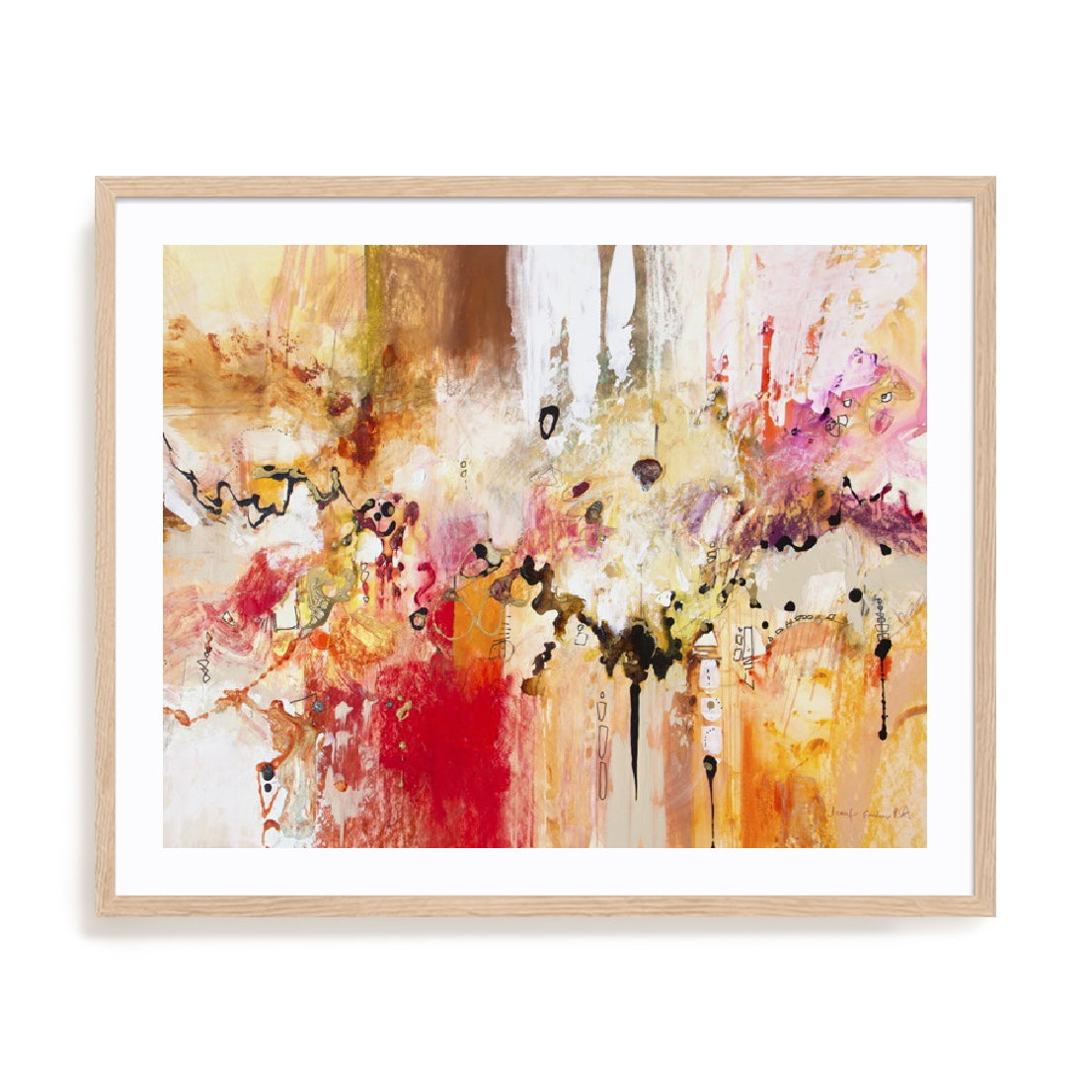 Red, White and Gold III Wall Art