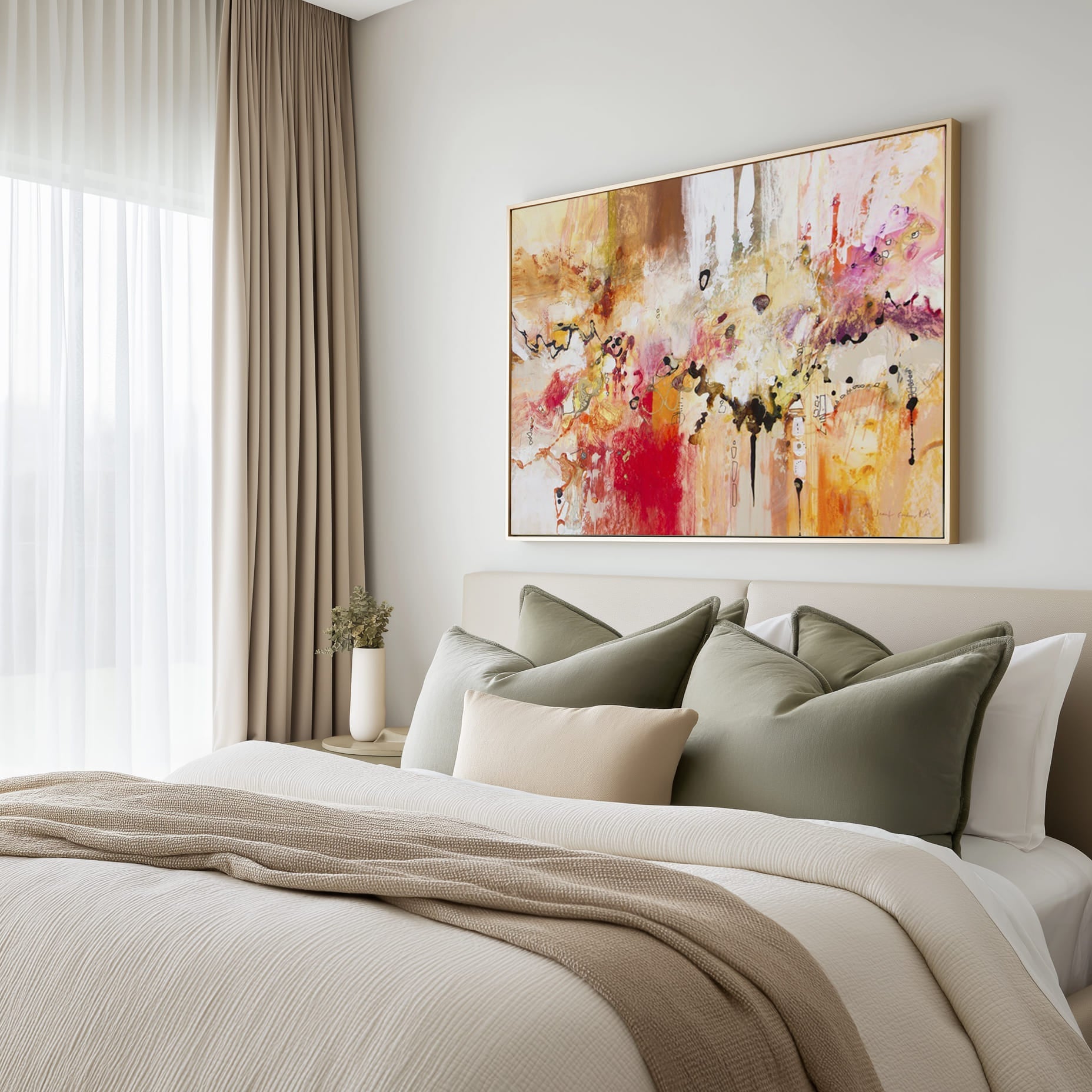 Red, White and Gold III Wall Art