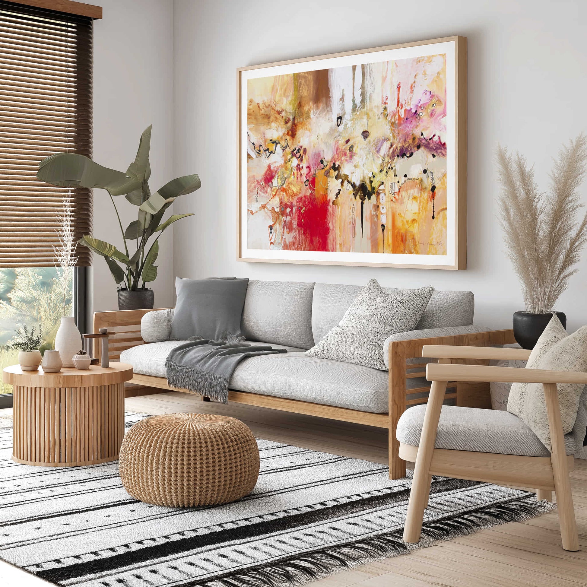 Red, White and Gold III Wall Art