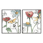 Pair Boho Florals IV and VI Wall Art