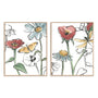 Pair Boho Florals IV and VI Wall Art