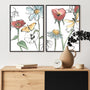 Pair Boho Florals IV and VI Wall Art