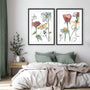 Pair Boho Florals IV and VI Wall Art