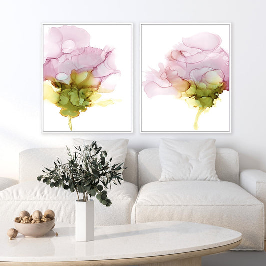 Blooming Pink I and II Wall Art