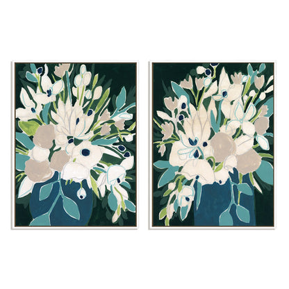 Blue Bloom Sketch I and II Wall Art